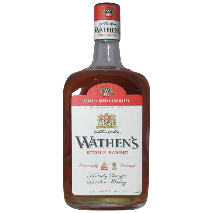 Charles Medley  Wathen's Single Barrel  Straight Bourbon Whiskey